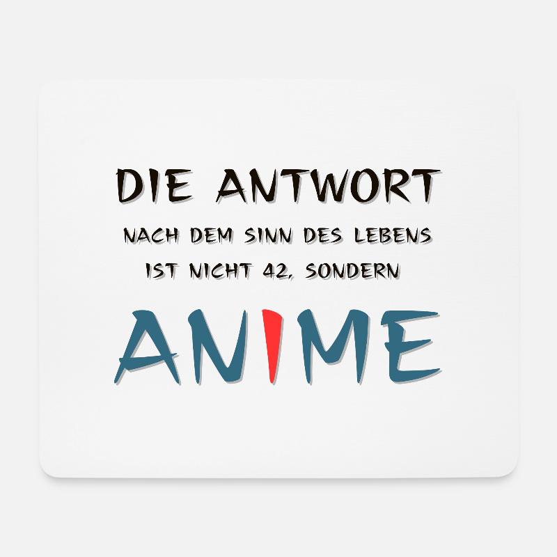 Sinn des Lebens, Anime - Mousepad (Querformat) - Weiß