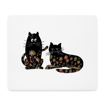 Katzen - Mousepad (Querformat) - Weiß - Vorne