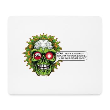 Marijuana - Comic Skull - Mouse Pad (horizontal) - white - Front