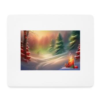 Rêverie de Noël - Tapis de souris (format paysage) - blanc - Devant