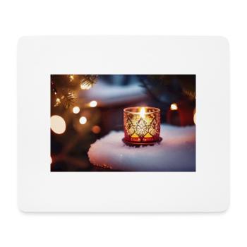 Christmas Candle - Mouse Pad (horizontal) - white - Front