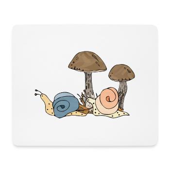 Schnecken - Mousepad (Querformat) - Weiß - Vorne