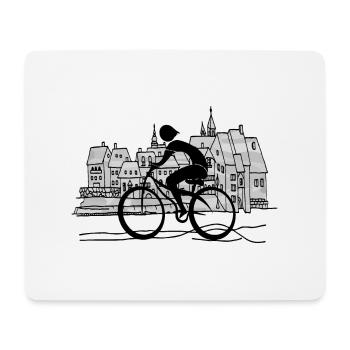 Radfahrer - Mousepad (Querformat) - Weiß - Vorne