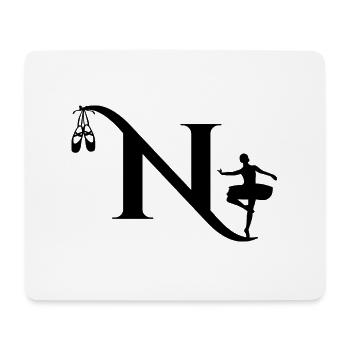 Buchstabe n Ballerina - Mousepad (Querformat) - Weiß - Vorne