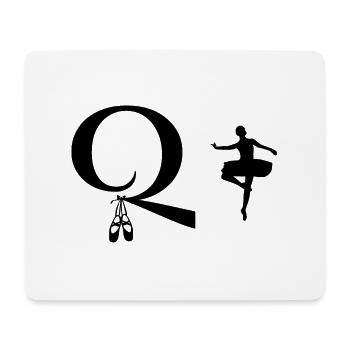 Buchstabe q Ballerina - Mousepad (Querformat) - Weiß - Vorne
