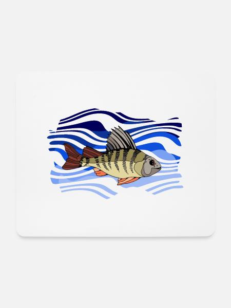 Fisch - Mousepad (Querformat) - Weiß