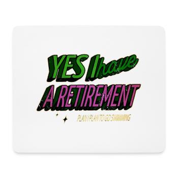 happy gift idea triathlon best funny swimming - Mousepad (Querformat) - Weiß - Vorne