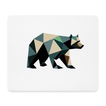 Ours, Polygone, Angulaire, Randonnée, Arbres, Animaux, Nature Sauvage, Nature - Tapis de souris (format paysage) - blanc - Devant