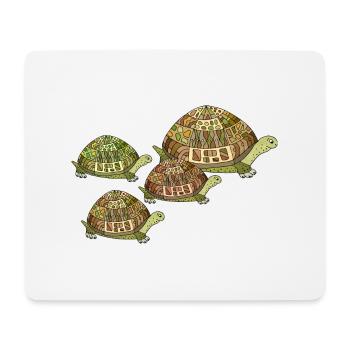 Schildkröten - Mousepad (Querformat) - Weiß - Vorne