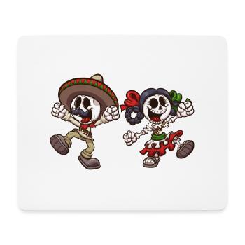 Squelettes mexicains - Tapis de souris (format paysage) - blanc - Devant