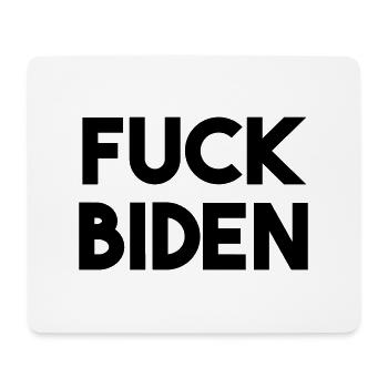 FUCK BIDEN - Mouse Pad (horizontal) - white - Front
