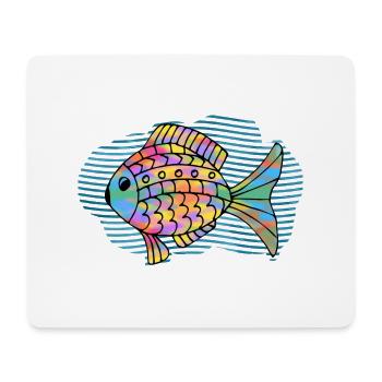 Fisch - Mousepad (Querformat) - Weiß - Vorne