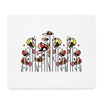 Blumen - Mousepad (Querformat) - Weiß - Vorne