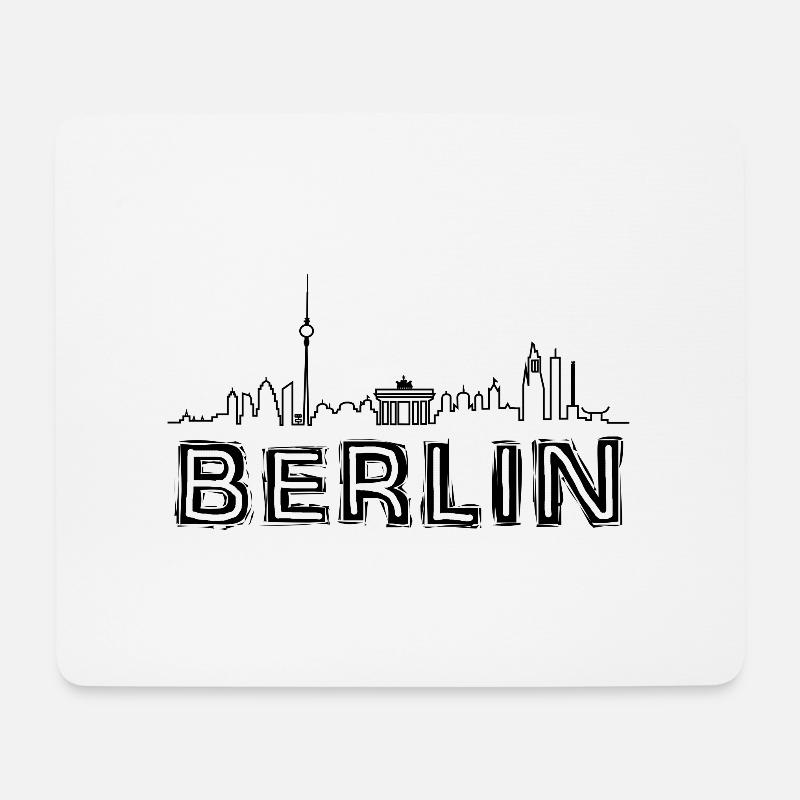 BERLIN 2023 Deutschland Hauptstadt - Mousepad (Querformat) - Weiß