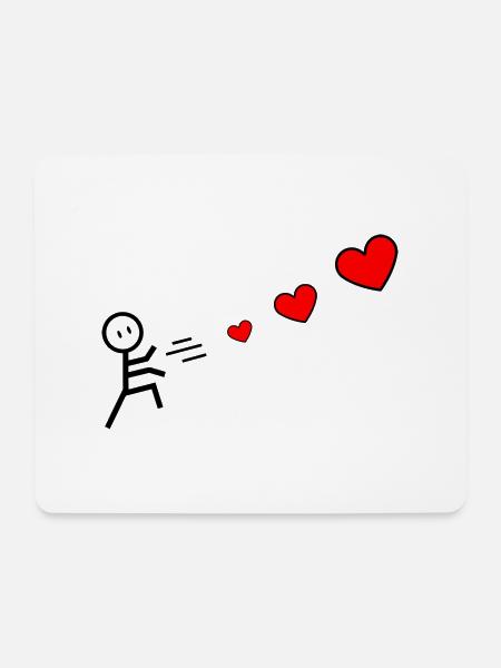Te ofrezco corazones - Alfombrilla de ratón (horizontal) - blanco