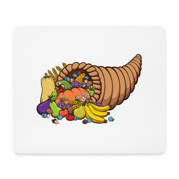 Thanksgiving-Füllhorn - Mousepad (Querformat) - Weiß - Vorne