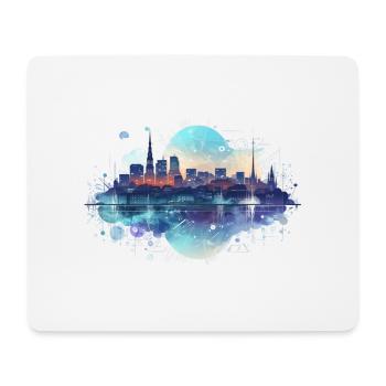 Digital City - Mousepad (Querformat) - Weiß - Vorne
