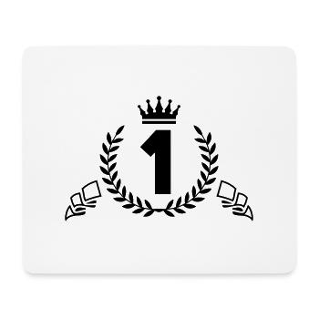 1 couronne de couronne - Tapis de souris (format paysage) - blanc - Devant