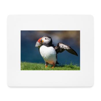 Papageientaucher - Mousepad (Querformat) - Weiß - Vorne