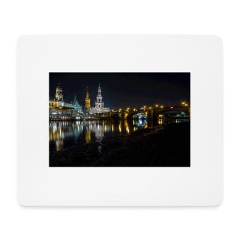Dresde la nuit - Tapis de souris (format paysage) - blanc - Devant