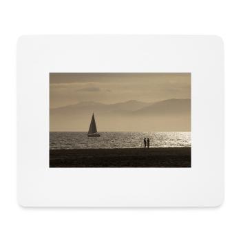 Ambiance de soirée à Venice Beach - Tapis de souris (format paysage) - blanc - Devant