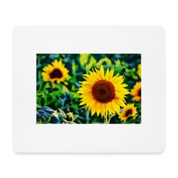 Tournesols - Tapis de souris (format paysage) - blanc - Devant