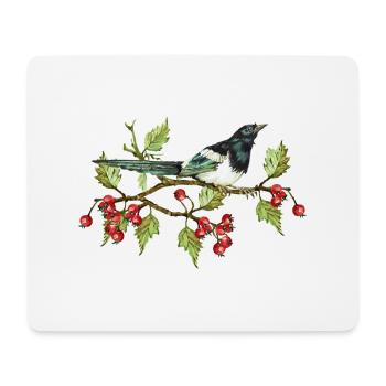 Bunter Vogel - Mousepad (Querformat) - Weiß - Vorne