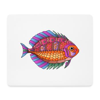 Fisch - Mousepad (Querformat) - Weiß - Vorne