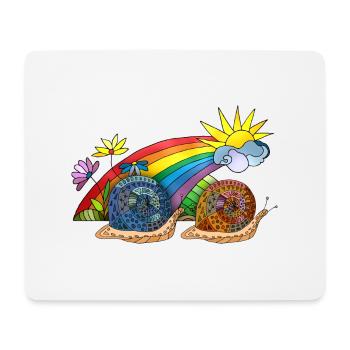 Schnecken - Mousepad (Querformat) - Weiß - Vorne
