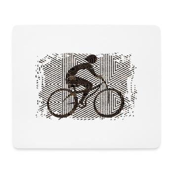 Cycliste - Tapis de souris (format paysage) - blanc - Devant