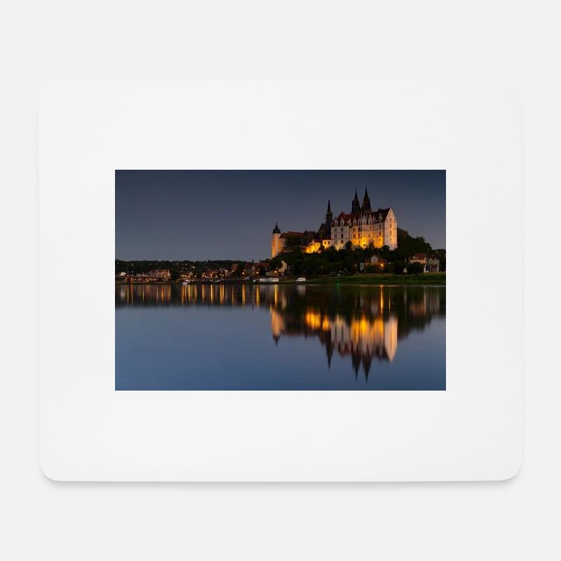 Albrechtsburg Meissen - Mousepad (Querformat) - Weiß
