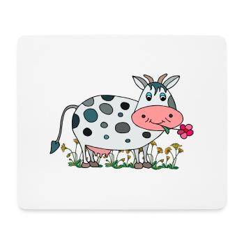 Kuh - Mousepad (Querformat) - Weiß - Vorne