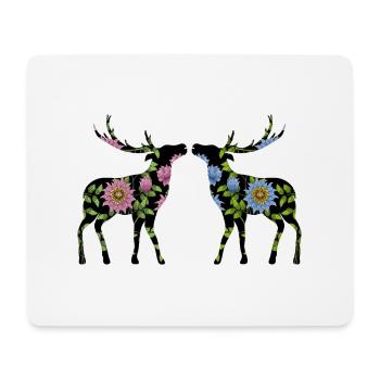 Cerf - Tapis de souris (format paysage) - blanc - Devant