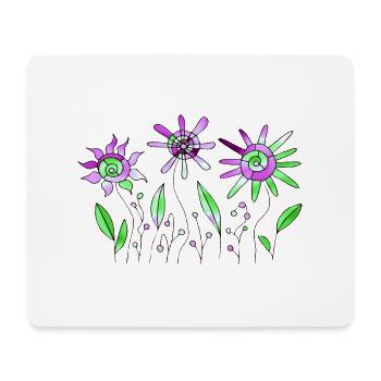 Blumen - Mousepad (Querformat) - Weiß - Vorne