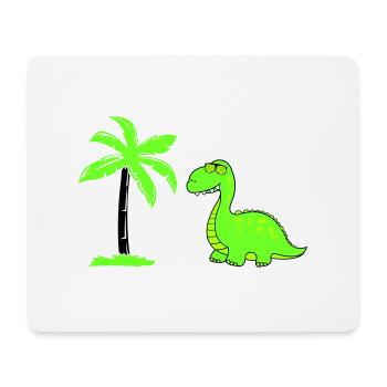 dinosaurier palme 02 - Mousepad (Querformat) - Weiß - Vorne