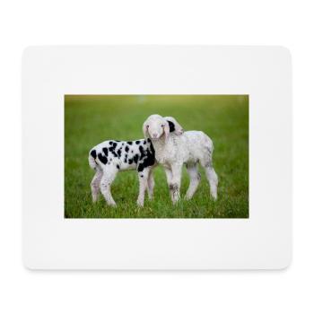 Lambs Black & White - Mouse Pad (horizontal) - white - Front