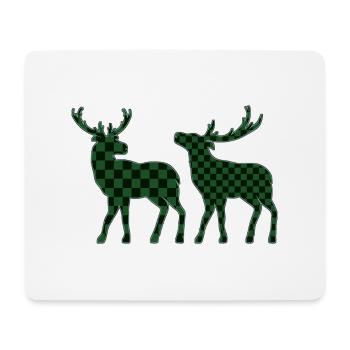 Cerf - Tapis de souris (format paysage) - blanc - Devant