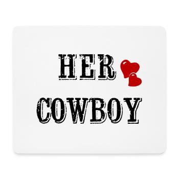 Cowboy, Valentinstag, Partnerlook, passendes Paar - Mousepad (Querformat) - Weiß - Vorne