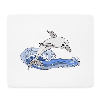 Delfin - Mousepad (Querformat) - Weiß - Vorne