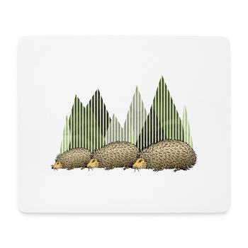 Igel - Mousepad (Querformat) - Weiß - Vorne