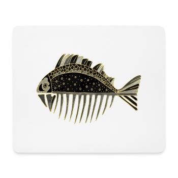 Poisson - Tapis de souris (format paysage) - blanc - Devant