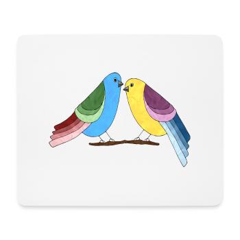 Birds - Mouse Pad (horizontal) - white - Front