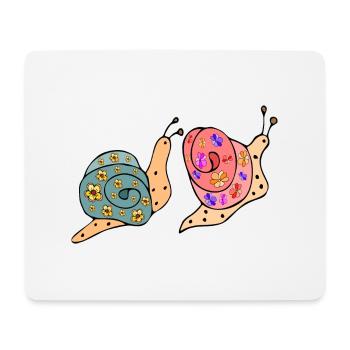Snails - Mouse Pad (horizontal) - white - Front