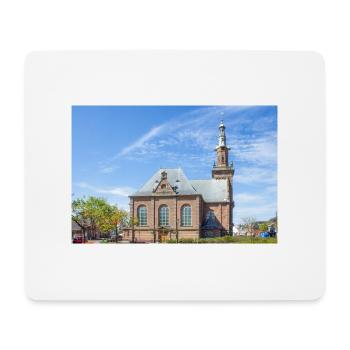 Nouvelle église (Nieuwe Kerk) à Katwijk aan zee - Tapis de souris (format paysage) - blanc - Devant