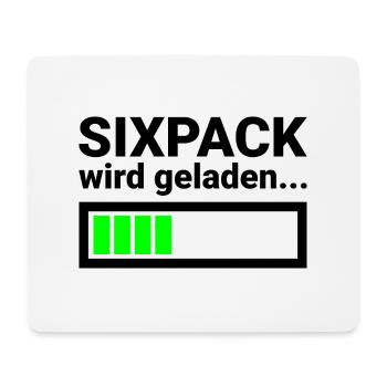 Lustiger Spruch fürs Fitness Studio Sixpack - Mousepad (Querformat) - Weiß - Vorne
