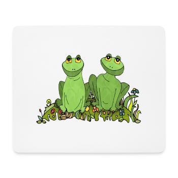Grenouilles - Tapis de souris (format paysage) - blanc - Devant