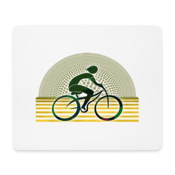 Cycliste - Tapis de souris (format paysage) - blanc - Devant