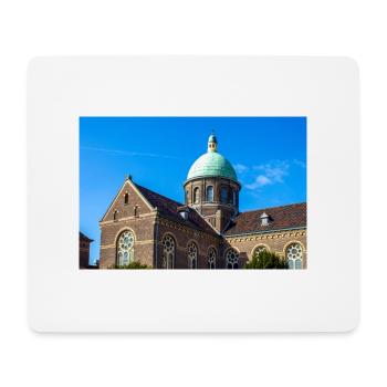 L’église Saint-Bavon (Sint Bavo Kerk) à Noordwijk - Tapis de souris (format paysage) - blanc - Devant