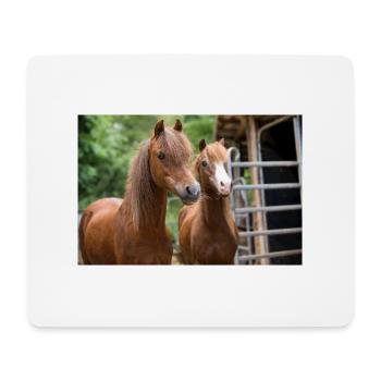 Jana und Josy die beiden Reitponystuten - Mousepad (Querformat) - Weiß - Vorne