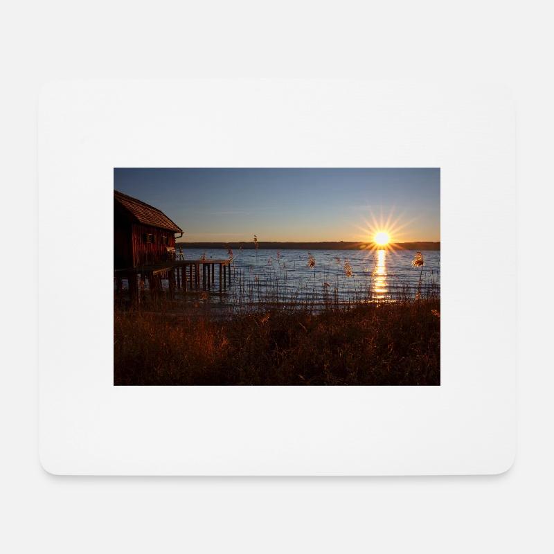 Sonnenaufgang am Ammersee - Mousepad (Querformat) - Weiß